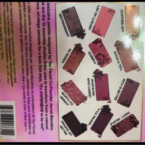 🌸Too Faced ~ Erika Jayne PRETTY MESS limited edition, eyeshadow palette 🌷🌸💐 - Picture 4 of 5